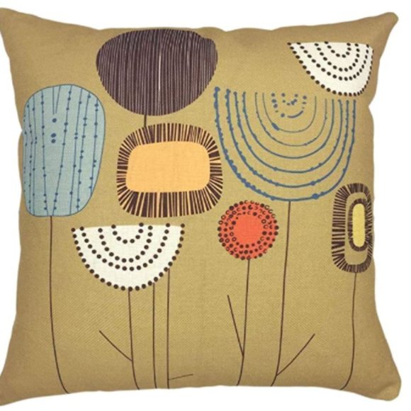 Touch Colourful 16x16 Inches Abstract Sunflower Throw Pillow Covers set of 4 - Picture 2 of 7